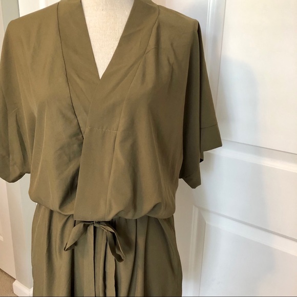 NWOT Boutique Kimono Dress - Olive Green - Picture 6 of 6